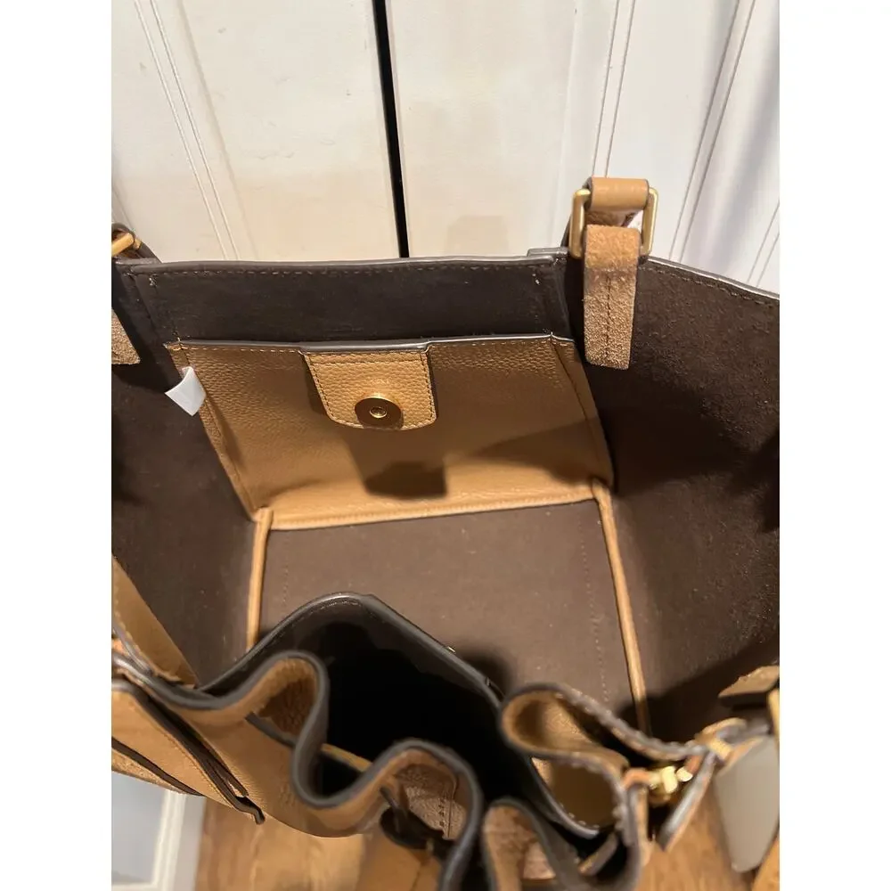 Tory Burch Women's Mcgraw Dragonfly‎ Bag Office Suede Leather In Tiramisu